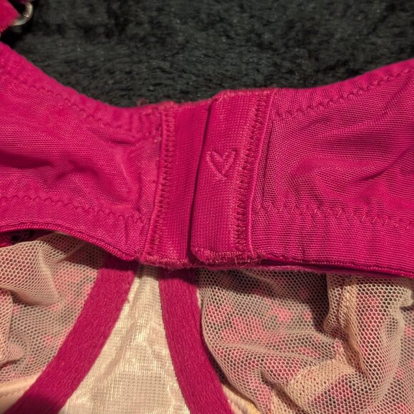 Victorias Secret Purple Pink Balconette Push Up Unlined Velvet Lace Bra 36DD(E) - Picture 4 of 9
